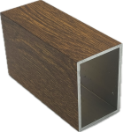 60x40x2 alu zártszelvény 6 m v=2,5 mm arany tölgy