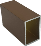 60x40x2 alu zártszelvény 6 m v=2,5 mm RAL8007