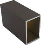 60x40x2 alu zártszelvény 6 m v=2,5 mm RAL8017