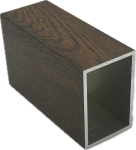 60x40x2 alu zártszelvény 6 m v=2,5 mm tölgy