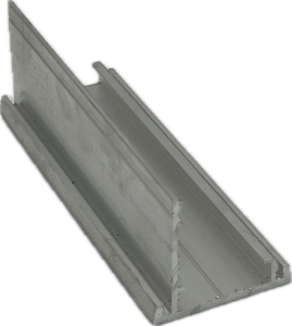 36x34 csatornásléctartó 6 m natur (új)