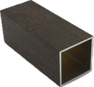 40x40x2 alu zártszelvény 6 m tölgy