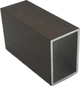 60x40x2 alu zártszelvény 6 m v=2,5 mm dió