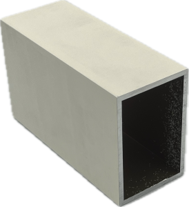 60x40x2 alu zártszelvény 6 m v=2,5 mm RAL9010 (sima fel.)